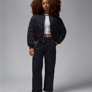Jordan Women's Classic Black Bomber Jacket WMNS JORDAN RENEGADE JACKET
